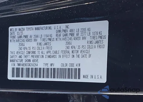 2025 Mazda Cx-50 2.5 S Premium Plus Package z USA, uszkodzony, nr VIN 7MMVABEM3SN356264